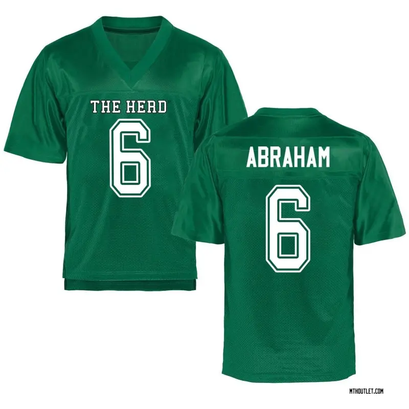 Men's Game Micah Abraham Marshall Thundering Herd Kelly Football College Jersey - Green