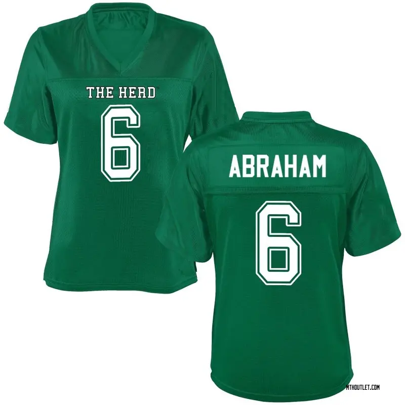 Women's Game Micah Abraham Marshall Thundering Herd Kelly Football College Jersey - Green