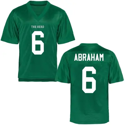 Youth Game Micah Abraham Marshall Thundering Herd Football College Jersey - Green