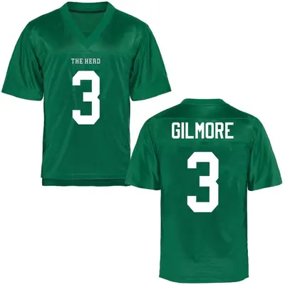 Youth Game Steven Gilmore Marshall Thundering Herd Football College Jersey - Green